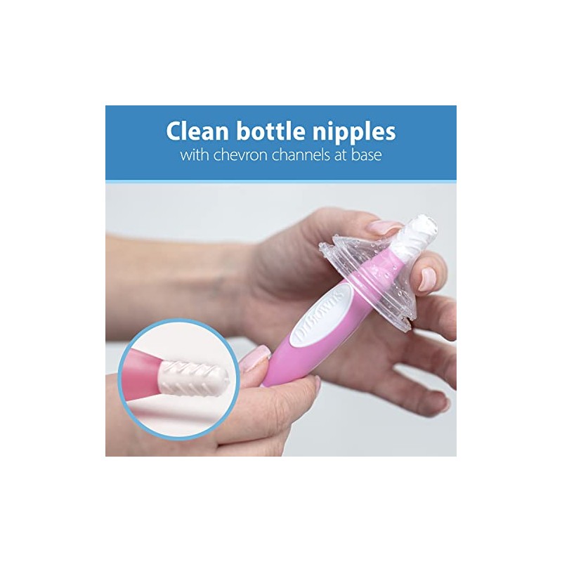 Dr. Brown's Reusable Sponge Baby Bottle Cleaning Brush with Suction