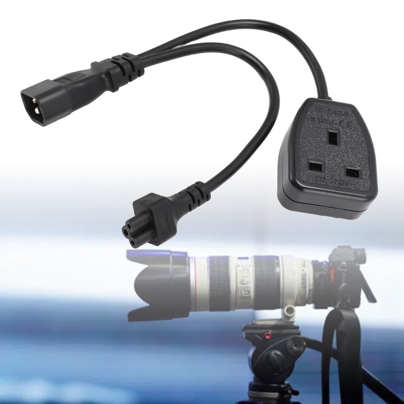 IEC320 C14 Male to C5 and Female Power Cord C14