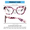 JM 3 Pack Oversized Cat Eye Reading Glasses for Women
