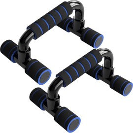 Push Up Bars, Pushup Stand, Press Up Handles Set for Men and Women Workout Gym Exercise Equipment Fitness Blue
