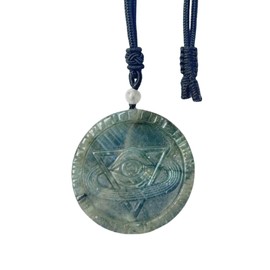 Bacatgem Natural Boutique Labradorite Seiko Relief Evil Eyes Crystals and Healing Stones,Haped DIY-Jewelry Pendant