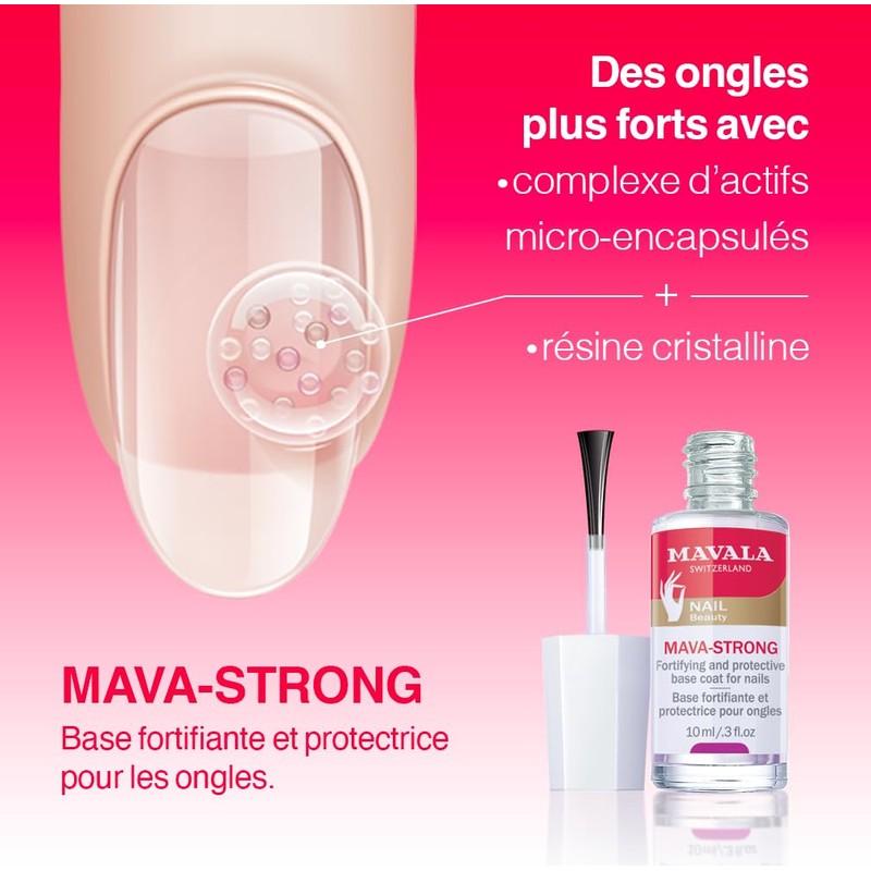 MAVALA Mava-Strong Fortifying Base Coat | Healthy Nails | Strengthens