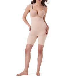 SPANX Seamless Higher Power Short - Lightweight, All-Day Comfort - Core Control Shapewear - High-Waisted Underwear - Soft Nude - 2X (1 Pack)