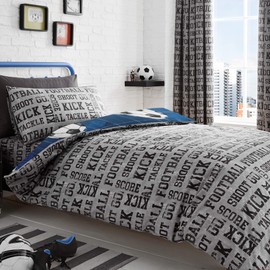 Bedlam Set, Cotton, Blue, Single, W135cm x L200cm (Duvet Cover), W50cm x L75cm (Pillow Case) (52% Polyester / 48% Cotton)