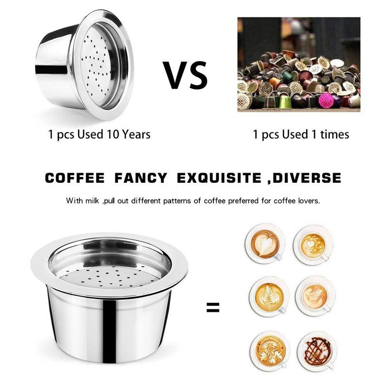 i Cafilas Refillable Kfee Coffee Capsule Stainless Steel Reusable Refill