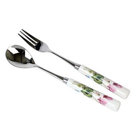 Wildflower Ceramic Teaspoon + Fork 10-Piece Set / 야생화 도자기 티스푼+포크10p세트