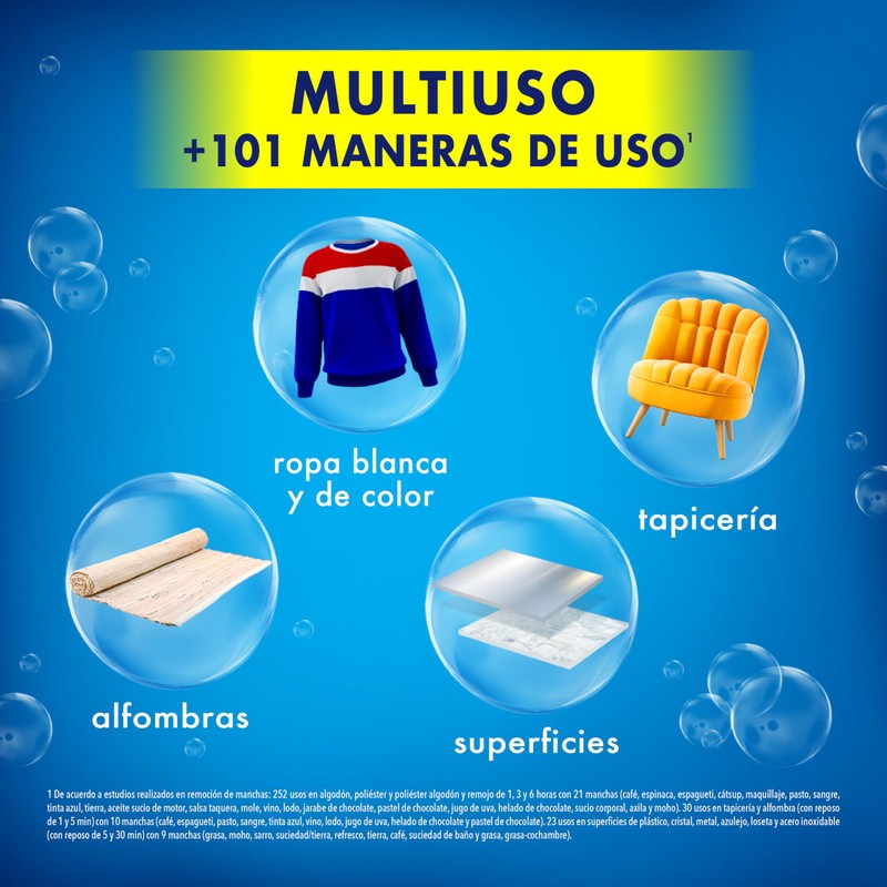Oxiclean Versátil Quitamanchas en Polvo, Remueve Manchas De Tu Ropa,