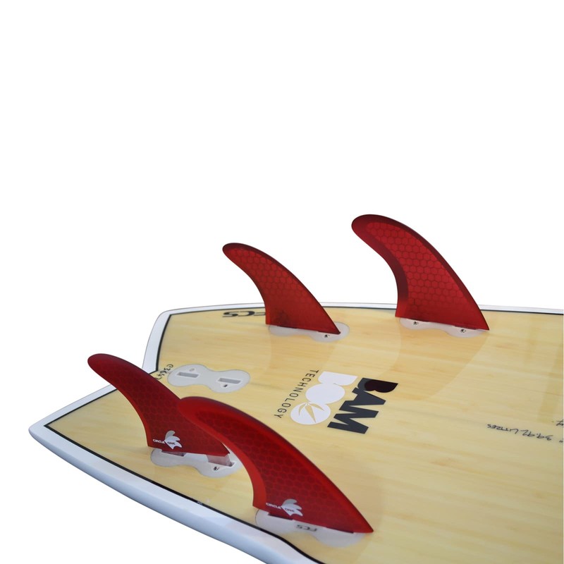 Honeycomb Quad 4 fin set (FCS compatible M5+G-X), Red