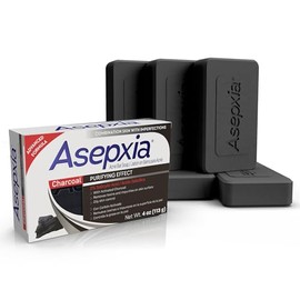 Asepxia Cleansing Bar Charcoal, 4 Ounce, 5 Count