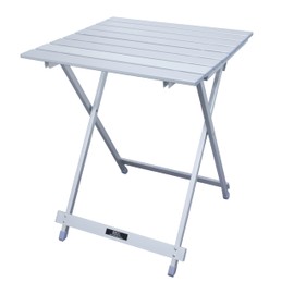 Quick Products QP-AFT2024 Aluminum Folding Table for RV's, Campsites and Indoor/Outdoor Use - 20" Square Tabletop with 24.25" Standing Height