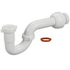 Highcraft Plastic P-Trap 1-1/2" White P-Trap with Adapter and TPR