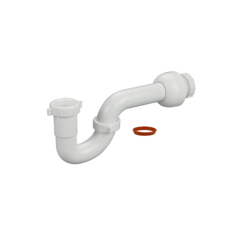 Highcraft Plastic P-Trap 1-1/2" White P-Trap with Adapter and TPR