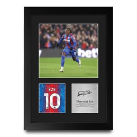 HWC Trading Eberechi Eze Crystal Palace Gifts Printed Signed Autograph Picture for Football Fans and Supporters - A4 Portrait Framed