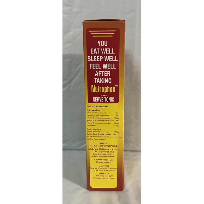 NUTROPHOS Liquid Nerve Tonic with Vitamin B 200ml, 8 Fl