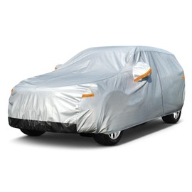GUNHYI 6 Layers SUV Car Cover Waterproof All Weather, 100% Waterproof Outdoor Car Covers Full Exterior Covers for Automobiles Sedan Hatch SUV Rain Sun UV Dust Protection. Size S3 (See Size Chart)