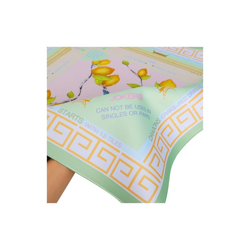 Jongyance Green American Learning Mahjong Mat (33”x33”), Anti-Slip, Mahjong Mat