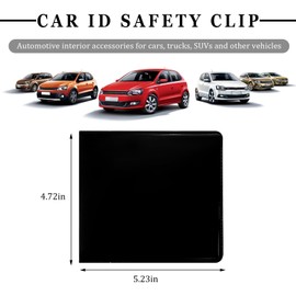 SHMZK Car Registration and Insurance Holder, 5.2"×4.7" Leather Vehicle Glove Box Document Organizer with Closure, Waterproof Auto Essential Paperwork Card Holder for Women Men (Black)