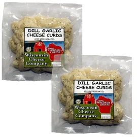 Wisconsin Cheese Company - 100% Wisconsin Dill Garlic Cheese Curds 10 oz. (Pack of 2)