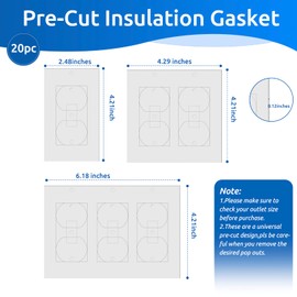 Wall Plate Insulation Gasket, Outlet Insulation Gasket, Outlet Sealers, Wall Gasket Replacement