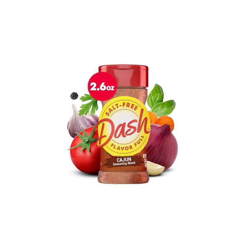 Dash Salt-Free Seasoning Blend, Cajun, 2.6 Ounce