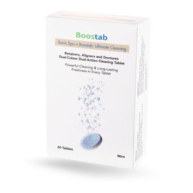 Boostab Retainer Cleaning Tablets – 60 Tablets 2 Months Supply - Sonic Spa Dual Action Dental Cleaning Tablets – Powerful Cleaning & Mint Freshness