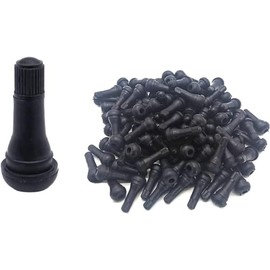 Pack of 100 Motorcycle Scooter TR413 Tubeless Tyre Valves TR412 Rubber Valves Tyre Valve Rim Valves for ATV, Lawnmower, etc.