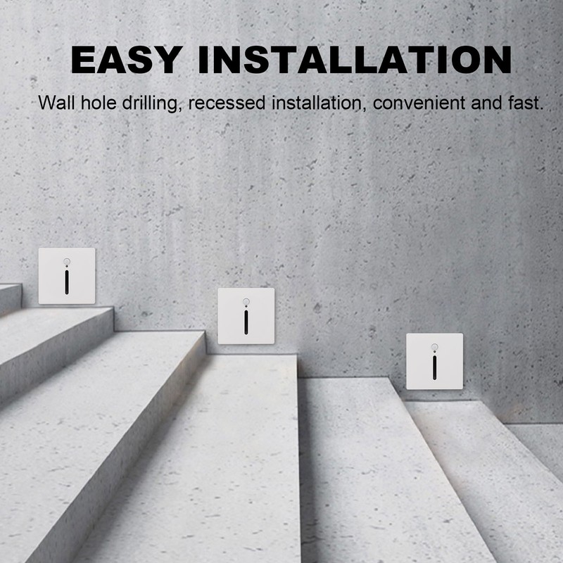 LED Step Light 3W Recessed Motion Seneor Dusk to Dawn