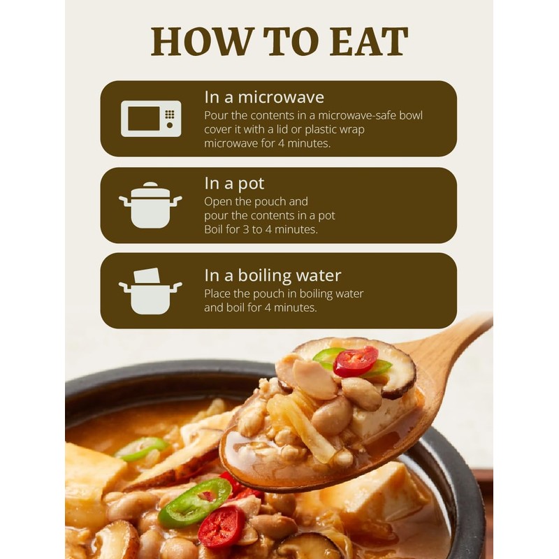 KULOSORY [Pack of 2]BIBIGO Korean tofu Cheonggukjang Soup - 16.2oz