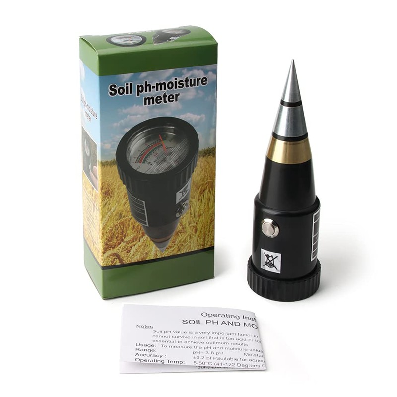 KKnoon Soil Meter, Soil Meter, 2-in-1, Soil PH/Moisture Meter, Waterproof,