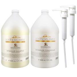 Dominican Magic Coconut Detangler 1-gallon Shampoo & Conditioner w/pump