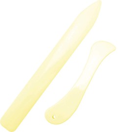 Onwon 2 Pieces Bone Folder Paper Creaser Set Crease Marker Scoring Folding Creasing Paper Crafting Scrapbooking Tool for DIY Paper Craft Bookbinding Card Making
