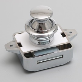 Caravan Drawer & Door Push Lock Latch RV 1-Push Lock Pearl Nickel-20mm