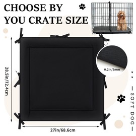 Thyle Dog Crate Divider Panel (Without Crate), Black Thick Dog Kennel Divider with Ties, Puppy Accessories for Puppy Training(28.5" H X 27" W for 42" Crate)