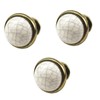 Gad2go 6Pcs Cabinet Knob Vintage Ceramic Drawers Knobs 34mm Round