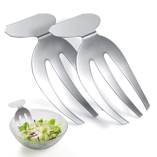 JENNIMER 2pcs Stainless Steel Salad Rack, Professional Business Salad Servers,