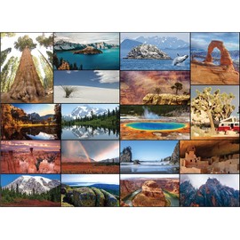 Better Me Our National Parks Puzzle 1000 Piece - USA National Parks Jigsaw Puzzle, Acadia, Yellowstone, Zion, Arches, Crater Lake, Mount Rainier, Great National Park Gifts 1000 Piece Puzzle