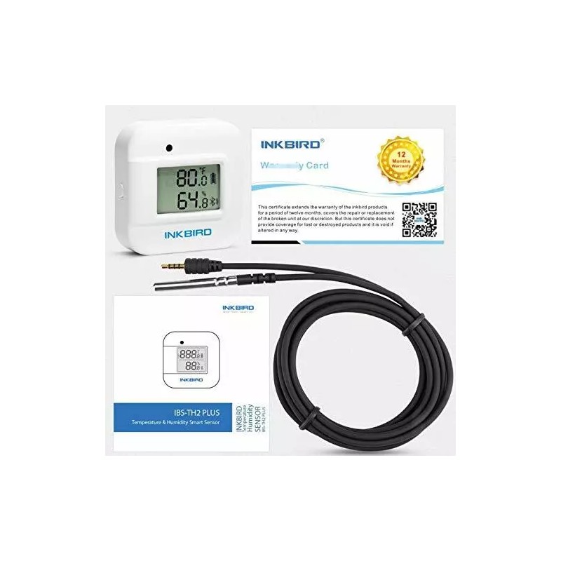 Inkbird Bluetooth Temperature Humidity Thermometer Data Loggers IBS-TH2 External Probe