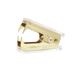 NatSumeBasics Clear Staple Remover Pure Gold Stapler Remover Cute Yellow Puller Removers Tool for Home Office School Desk Accessories Gift (Yellow Gold)