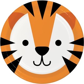 Trendware Tiger Paper Plates, 24 Count