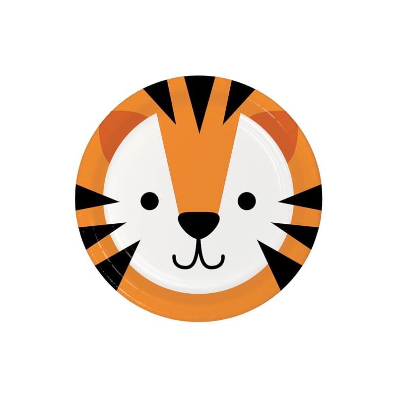 Trendware Tiger Paper Plates, 24 Count