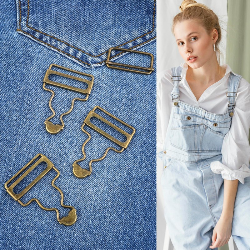 6 Sets Overalls Buckles, Metal Overall Replacement Clasp Clips with