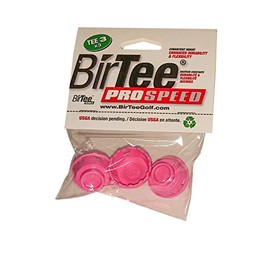 BirTee Pro Golf Tees - Size #3 (3/4") Individual Size Pack - 3 Tees Per Pack. Winter/Mat/Simulator Tees (Pink)