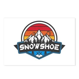 CafePress Snowshoe Mountain Snowshoe West Virginia Postcards (Package of 8), 6"x4" Printed Note Card