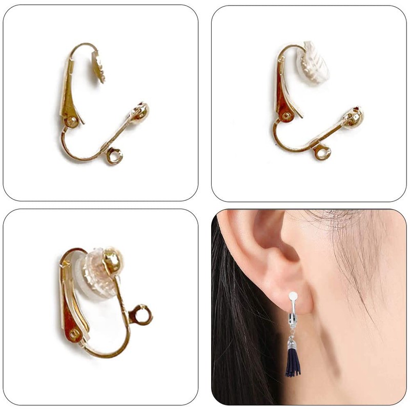 Gzingen Clip-on Earring Converters with Silicon Earring Pads, 40 Pieces