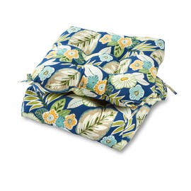 Greendale Home Fashions AZ6800S2-MARLOW Magnolia Floral Outdoor Dining Seat Cushion (Set of 2)