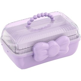 Caja Organizadora De Accesorios Para El Cabello - Caja Para Moños De Niñas, Diseño Multiusos Organizador De Capas Con Asa, Ideal Para Almacenar Uñas, Accesorios Capilares, Suministros De Costur