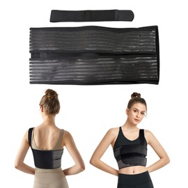 Yunlaishaocer Broken Rib Bandage, Elastic Rib Belt, Rib Bandage, Adjustable Breathable Rib Strap, Suitable for Broken Rib Bandage, Men, Women (L)