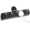 Duronic S125B 5 Way UK Plug Surge Protected Power Extension