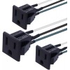 weideer 3Pcs 3 Pins US Power Socket Plug Panel 15A