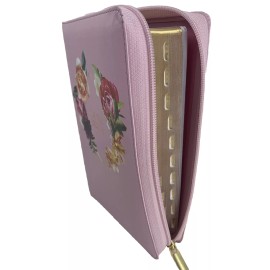 Biblia Letra Gigante para Mujer Manual 14 puntos con cierre RV1960 ROSA MALVA IN